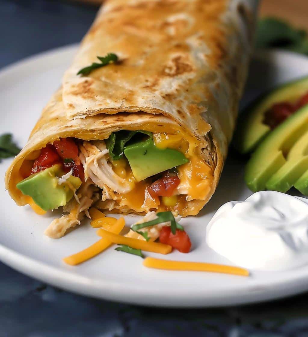 Cheesy Chicken Burrito Wrap