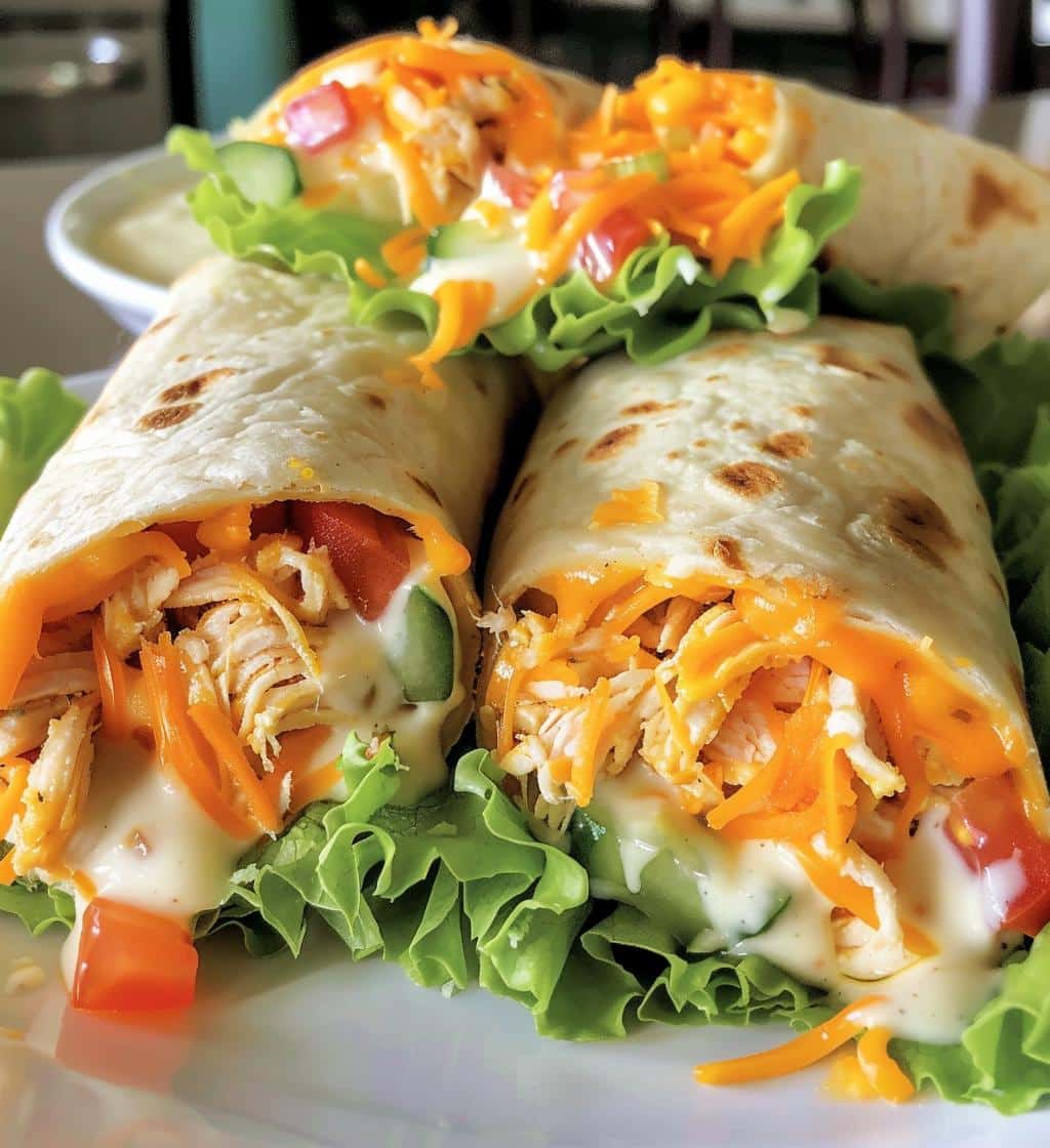 Cheesy Chicken Wraps