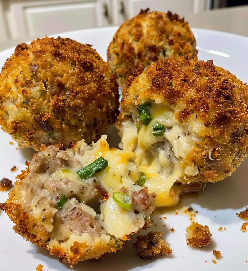 Cheesy Sausage Stuffing Balls