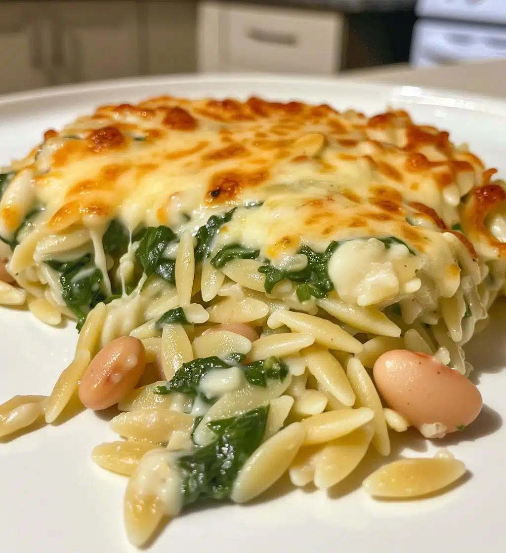 Cheesy Spinach Orzo with White Beans - detail 1