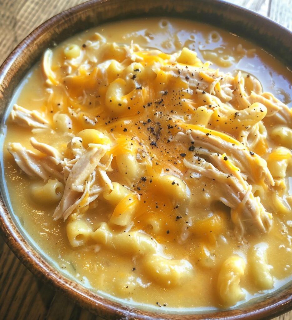 Chicken Macaroni Cheese Soup
