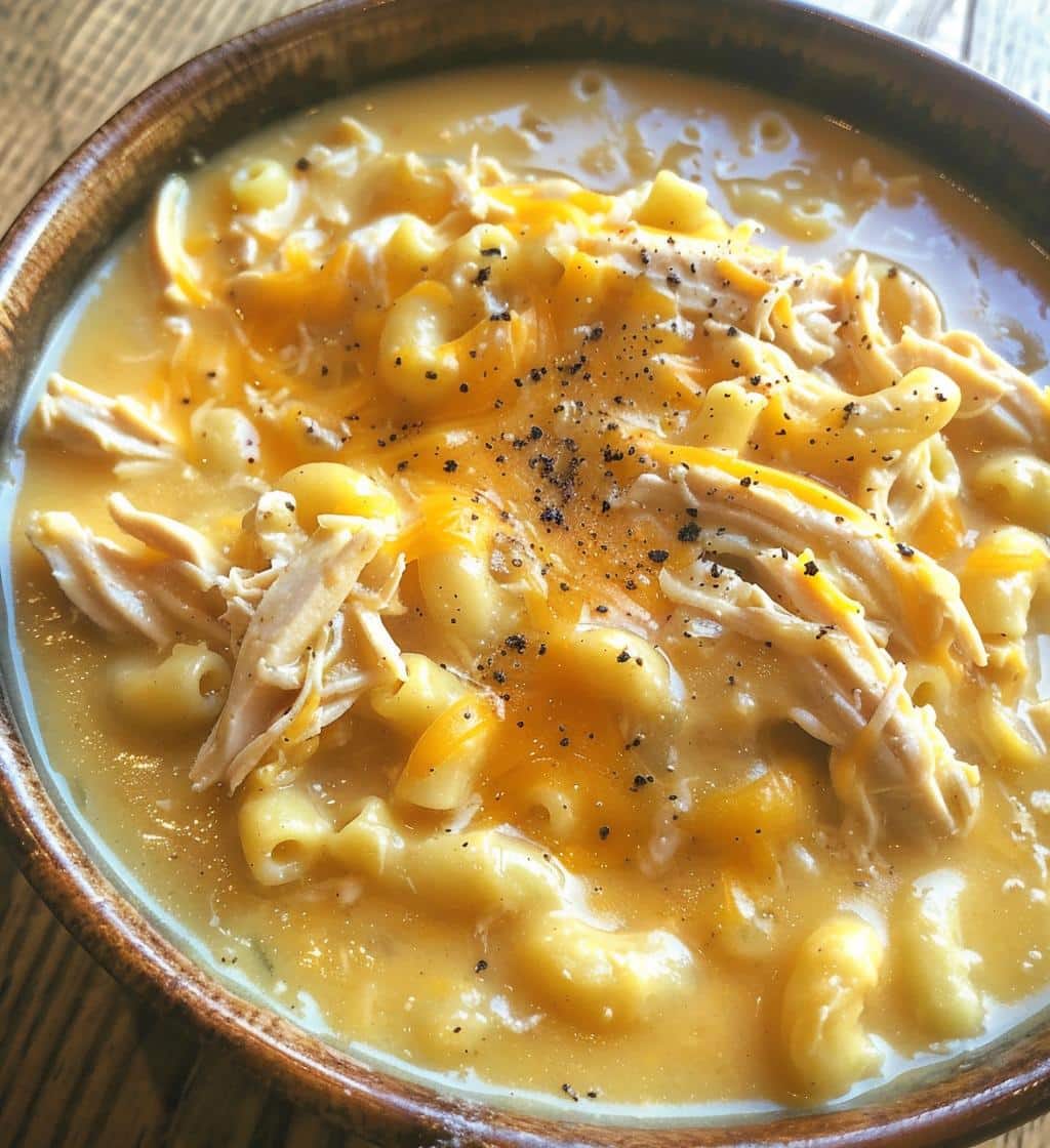 Chicken Macaroni Cheese Soup