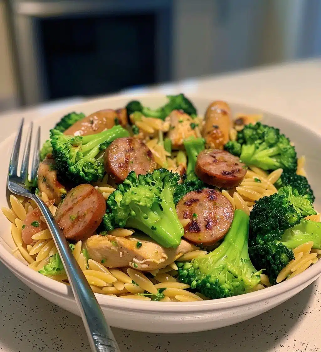 Chicken Sausage Broccoli Orzo Skillet - detail 1
