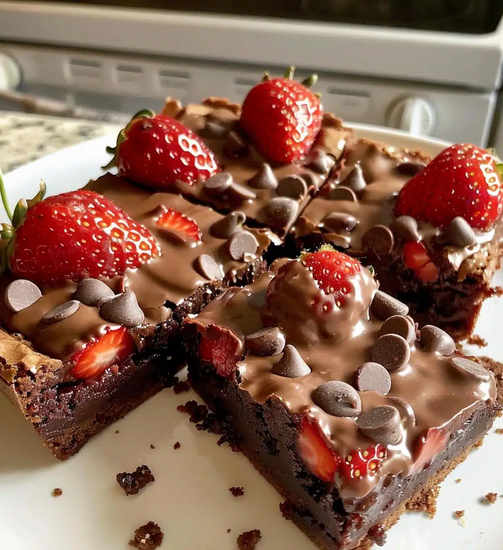 Chocolate Covered Strawberry Brownies - detail 1