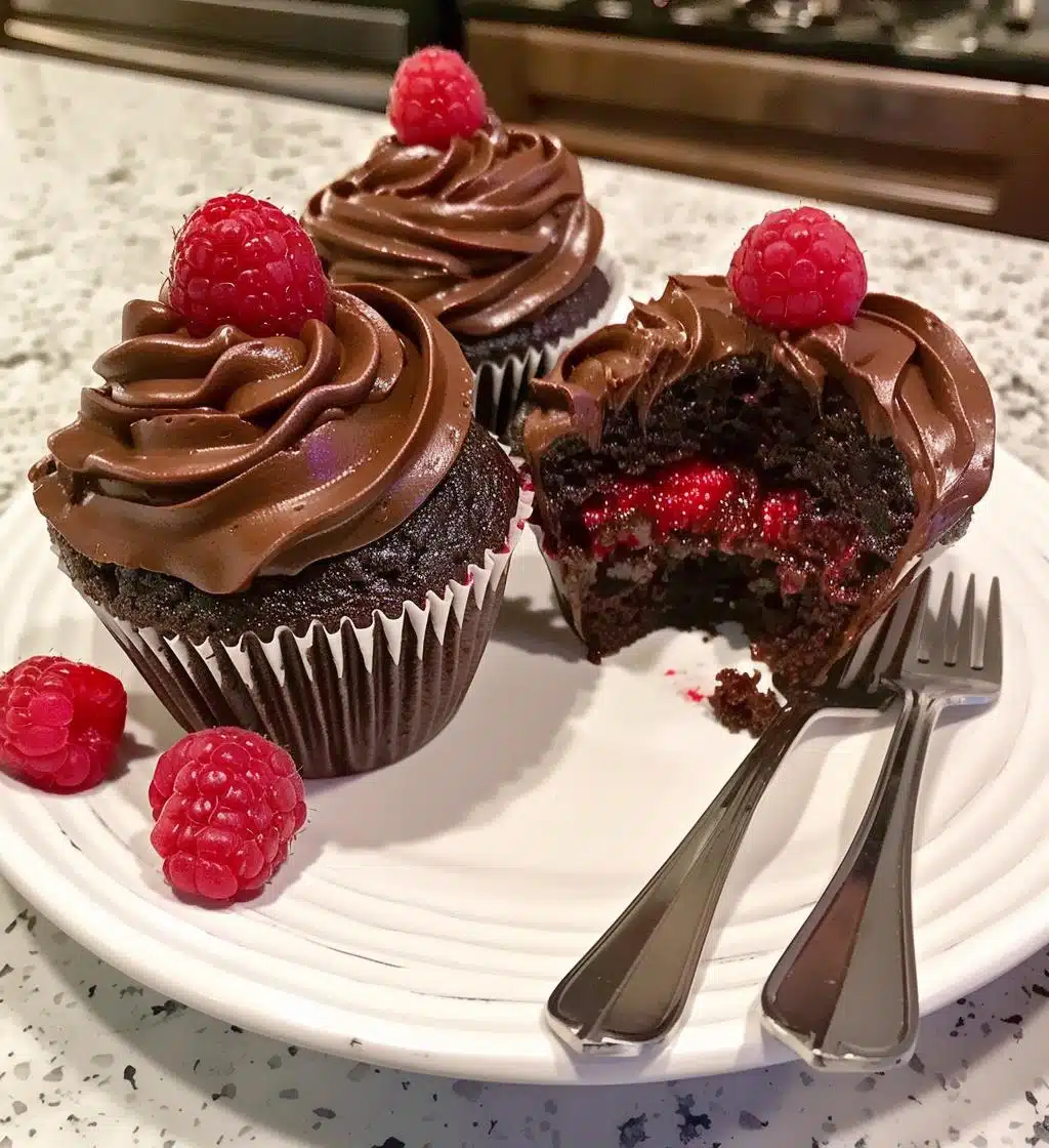 Chocolate Raspberry Cupcakes - detail 1