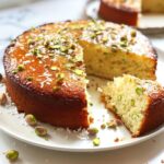 Coconut Pistachio Pudding Cake