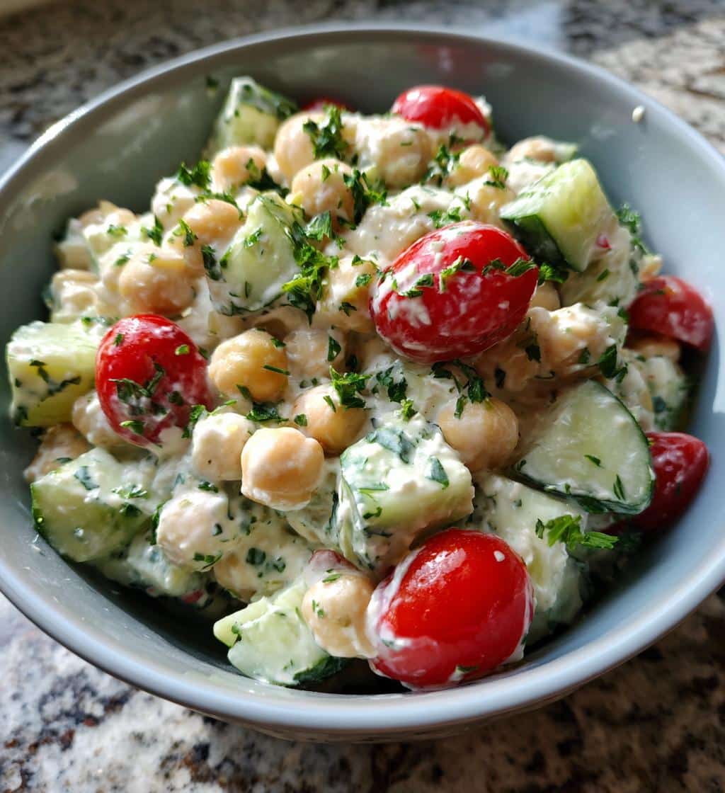Cottage Cheese Chickpea Salad - detail 1