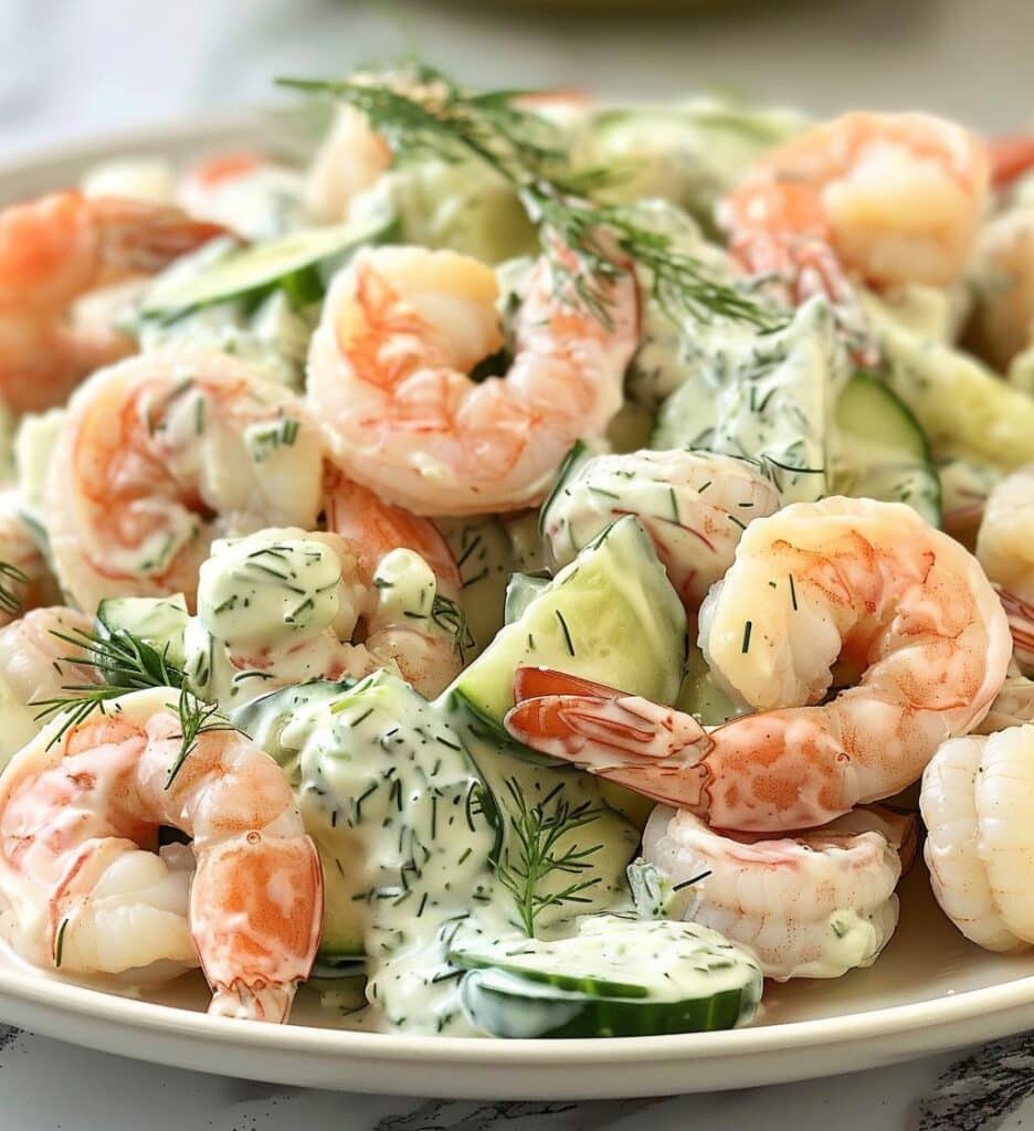 Creamy Cucumber Shrimp Salad