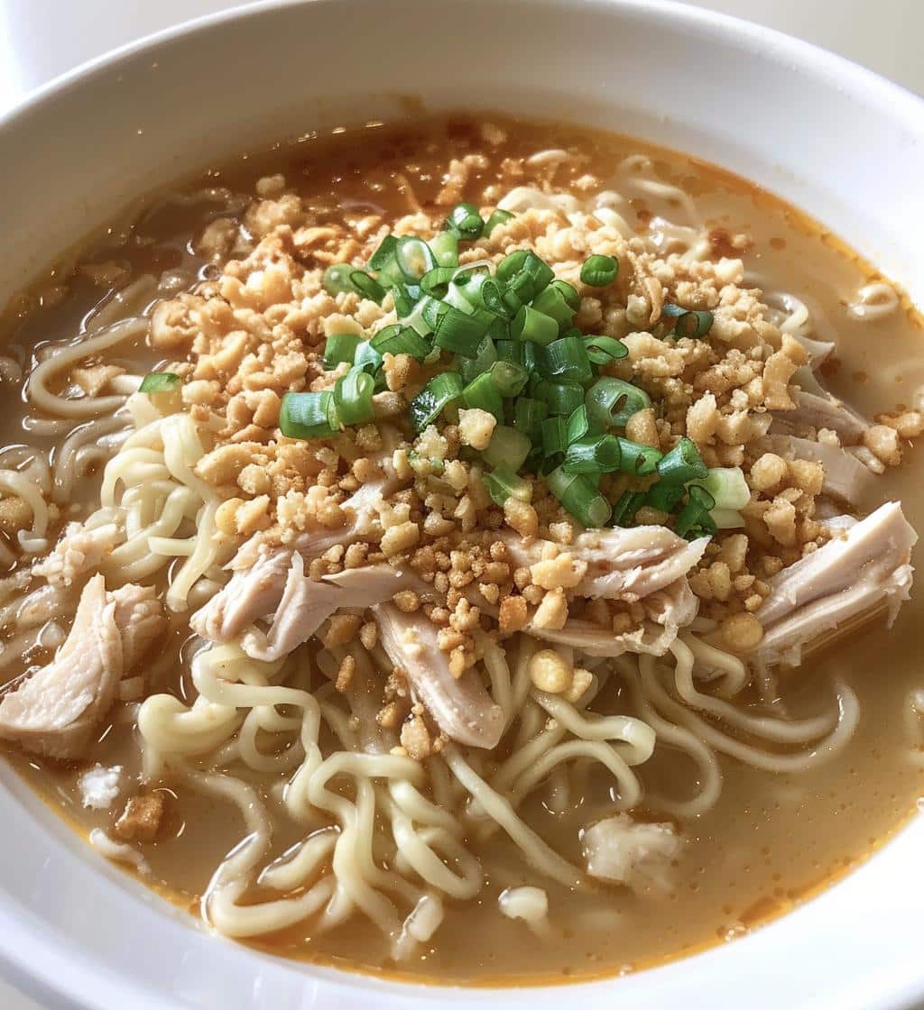 Creamy Garlic Chicken Ramen