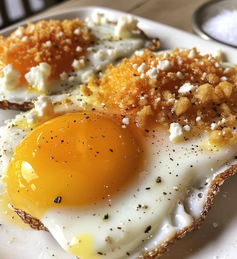 Crispy Feta Fried Eggs