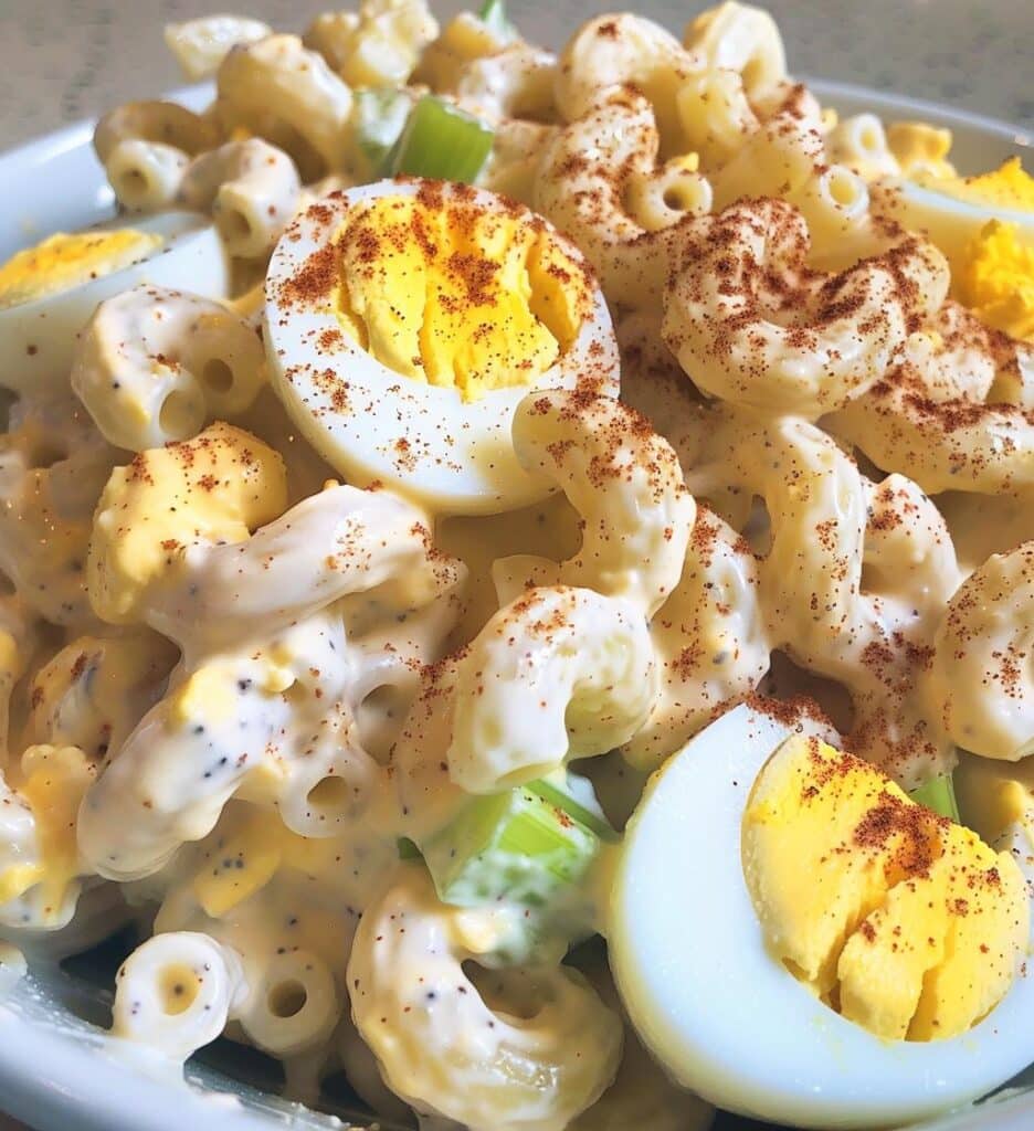 Deviled Egg Macaroni Salad