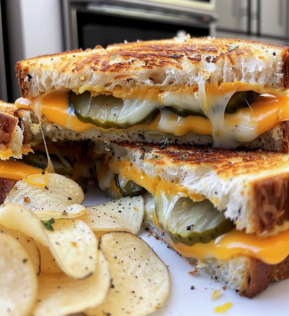 Dill Pickle Grilled Cheese