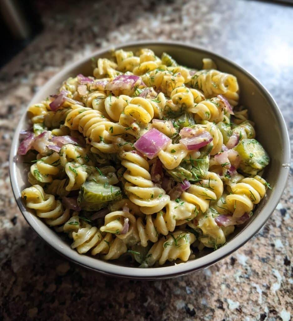 Dill Pickle Pasta Salad