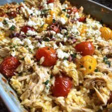Dump and Bake Chicken Tzatziki Casserole in 30 Minutes