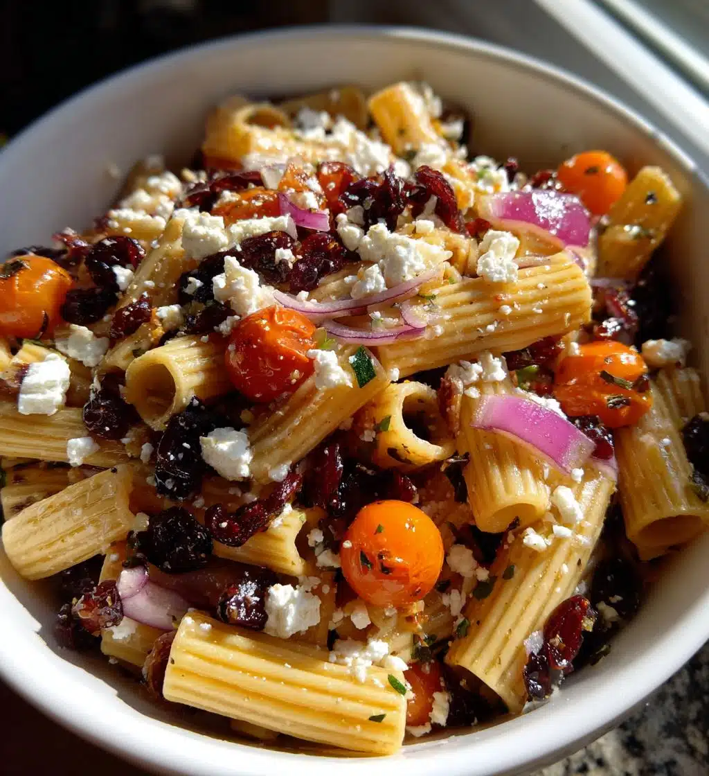 Feta Cranberry Rigatoni Salad - detail 1