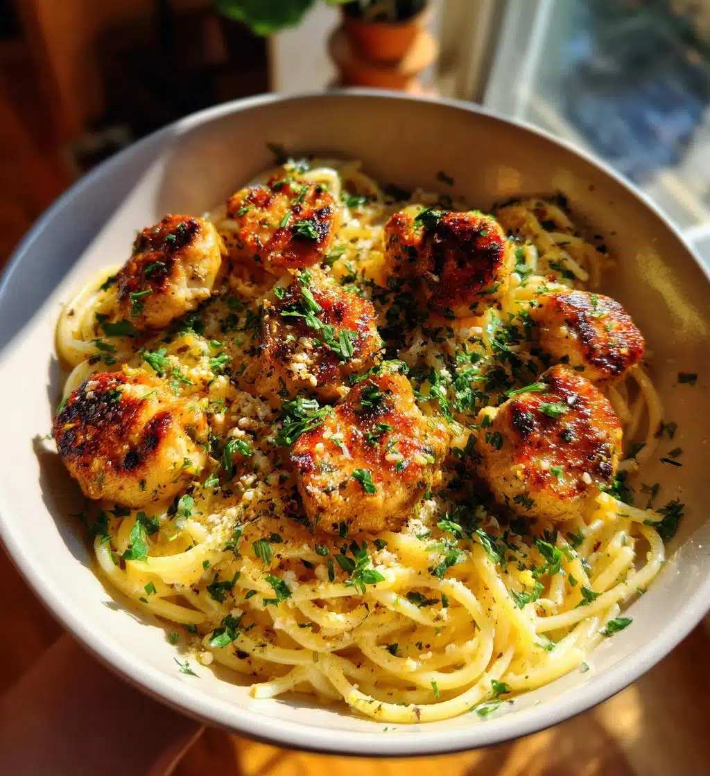 Garlic Butter Chicken Bites with Parmesan Pasta - detail 1