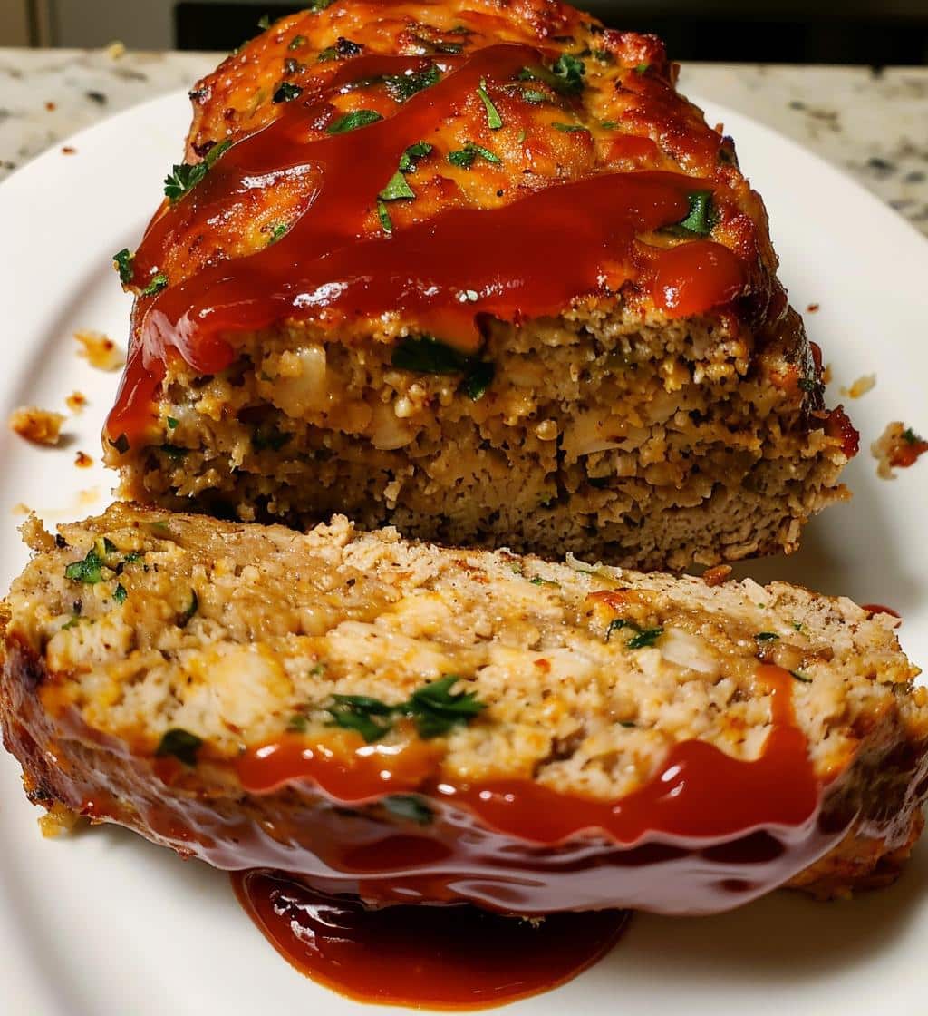 Garlic Parmesan Chicken Meatloaf