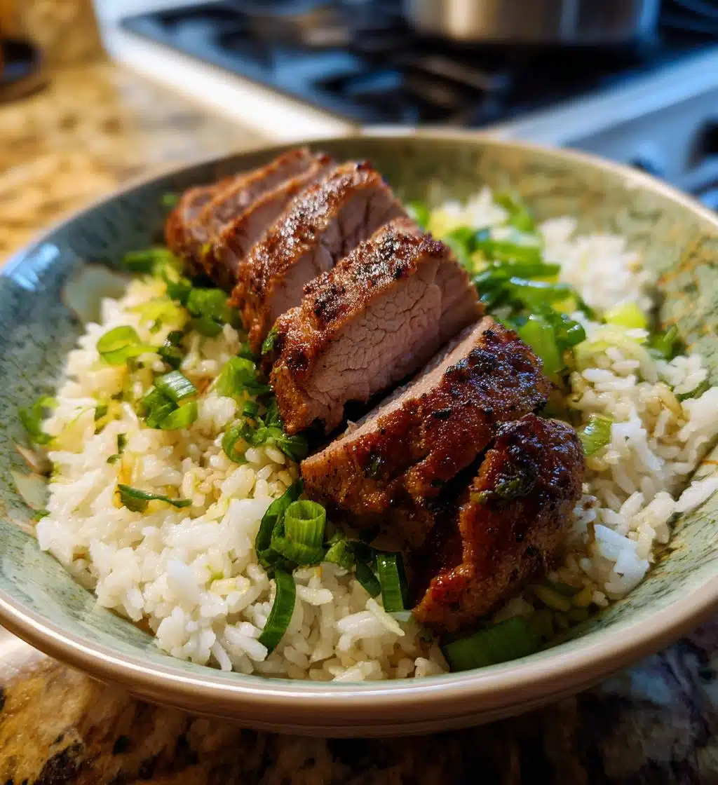 Ginger Lime Pork with Coconut Rice - detail 1