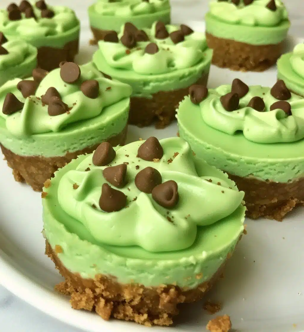 Grinch Mini Cheesecakes