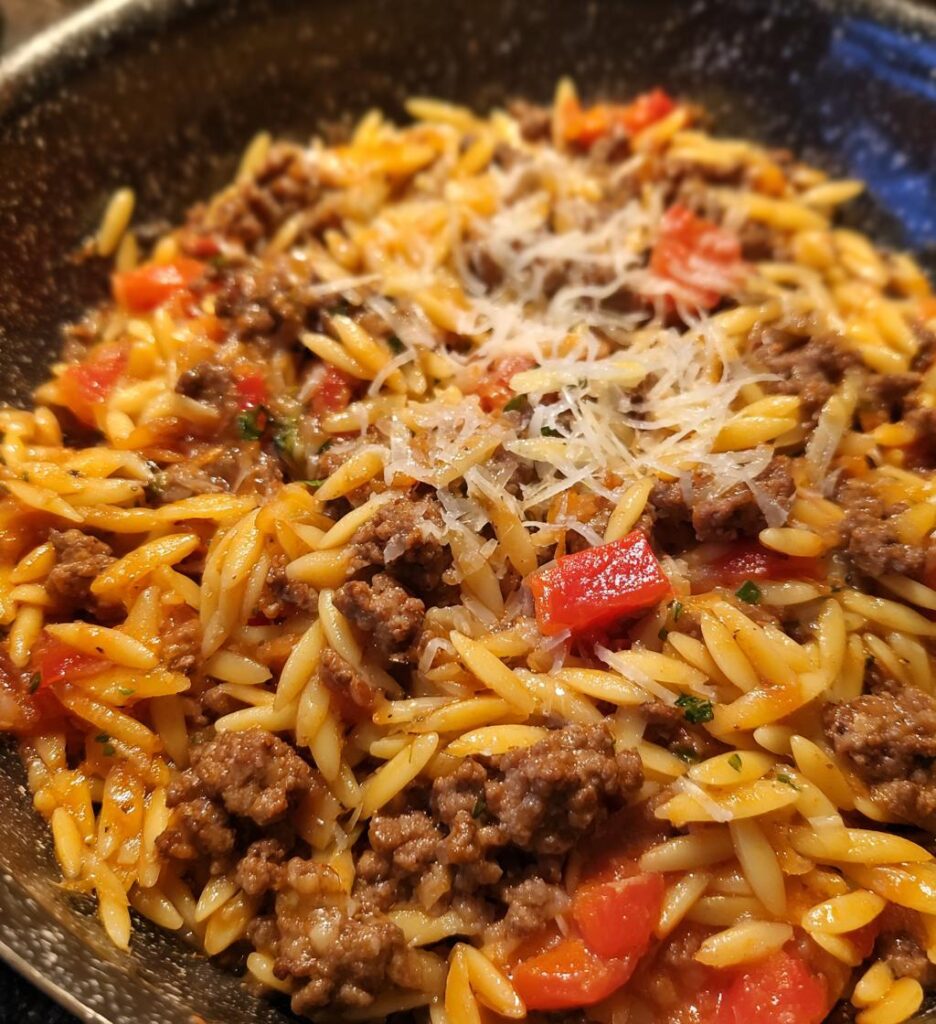 Ground Beef Orzo