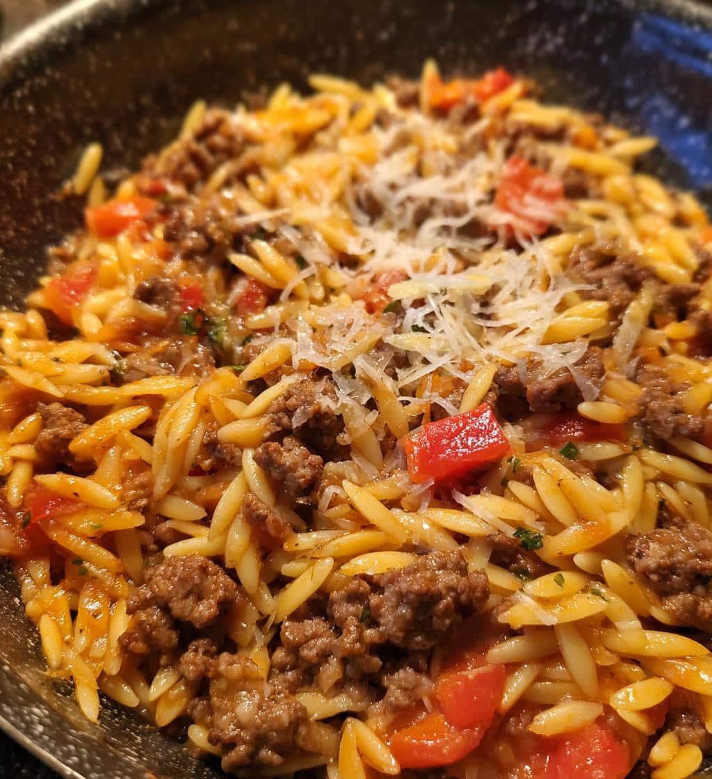 Ground Beef Orzo