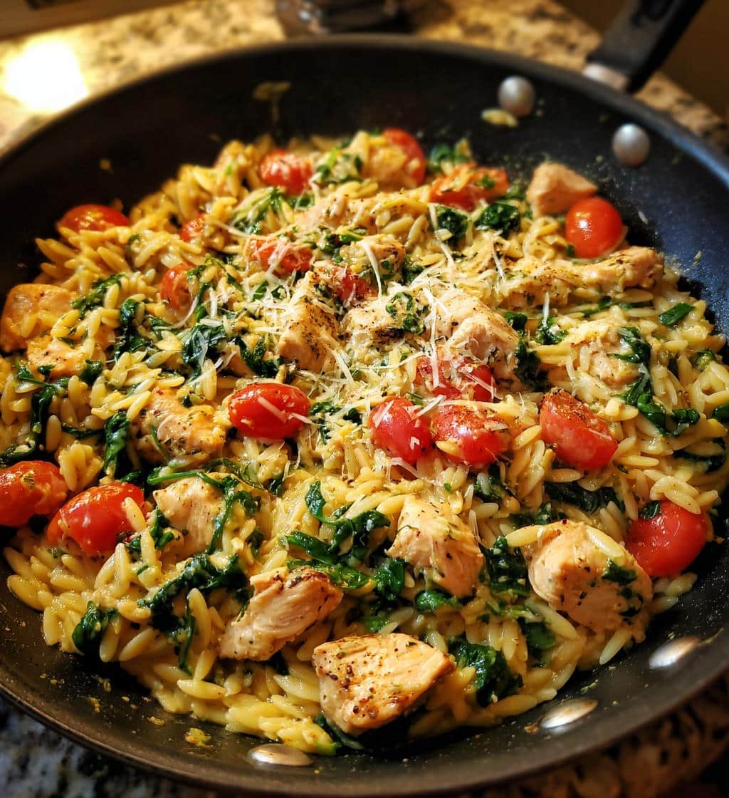 High Protein Chicken Orzo