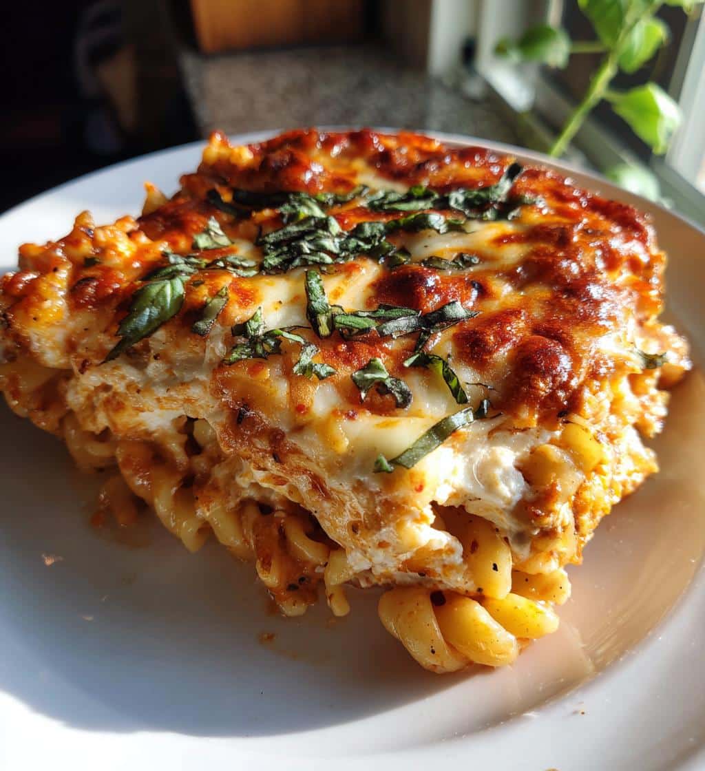 High Protein Cottage Cheese Pasta Bake