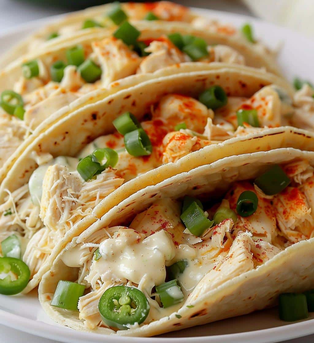 Jalapeño Popper Chicken Tacos