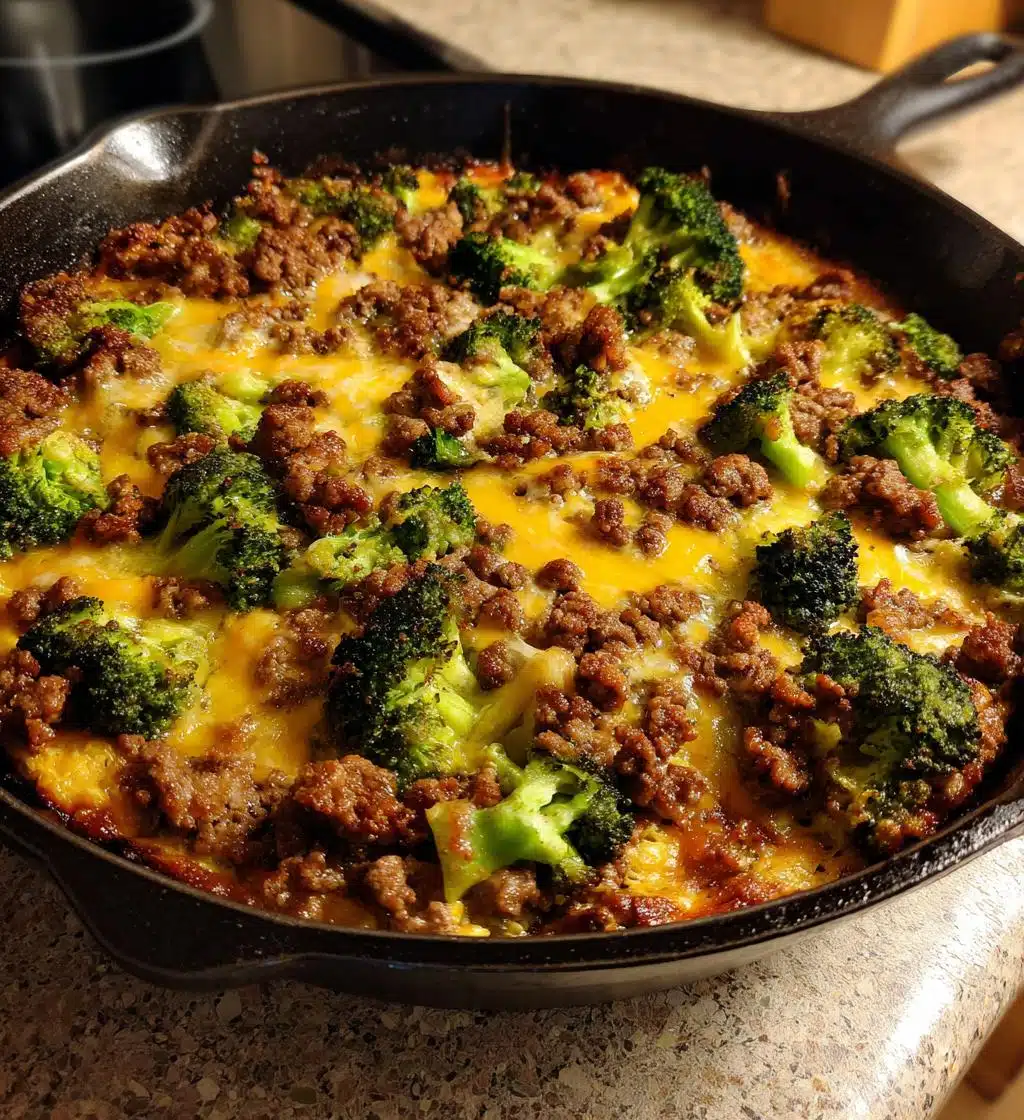 Keto Hamburger Broccoli Skillet - detail 1
