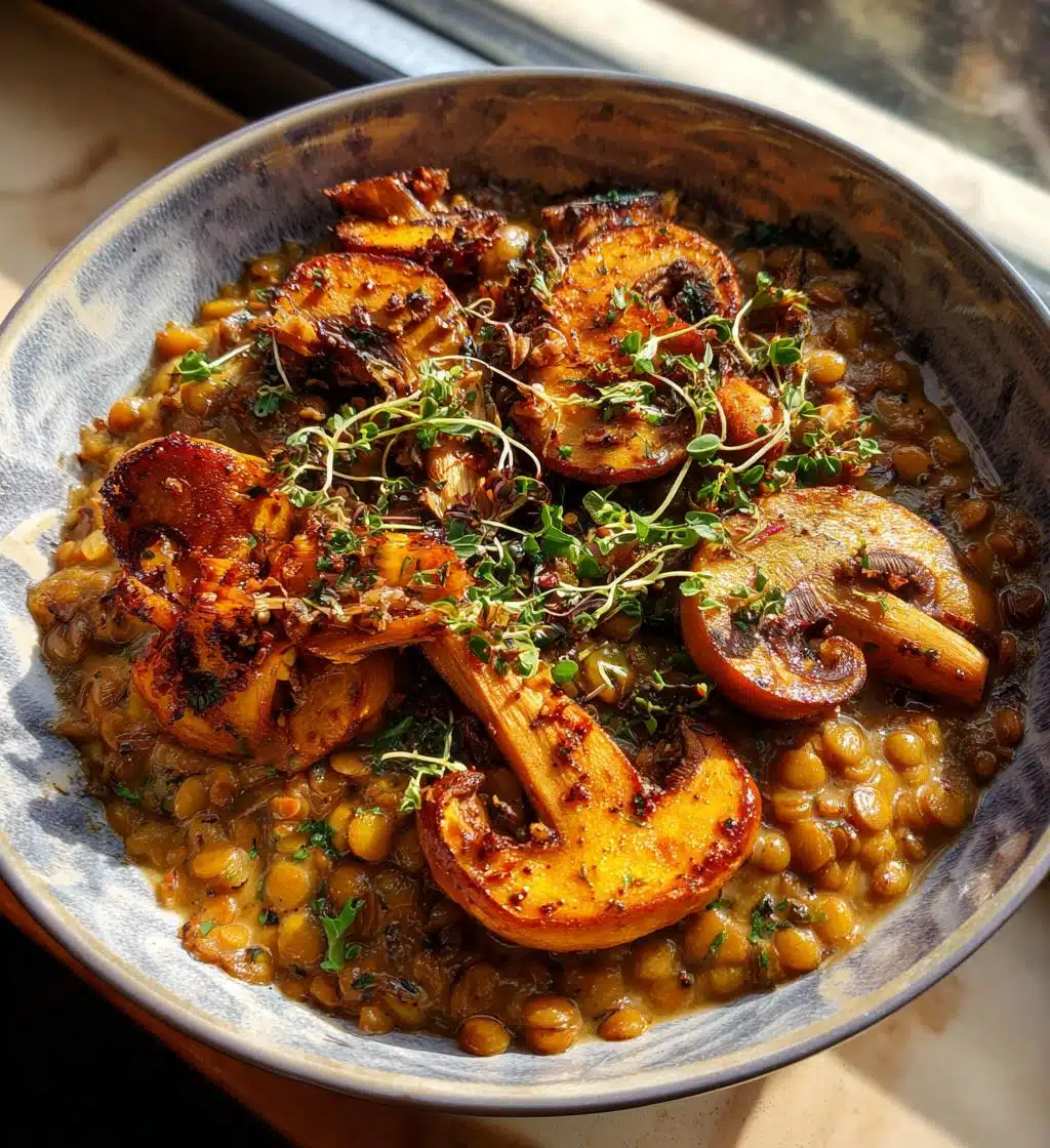 Lentil Mushroom Stroganoff - detail 1