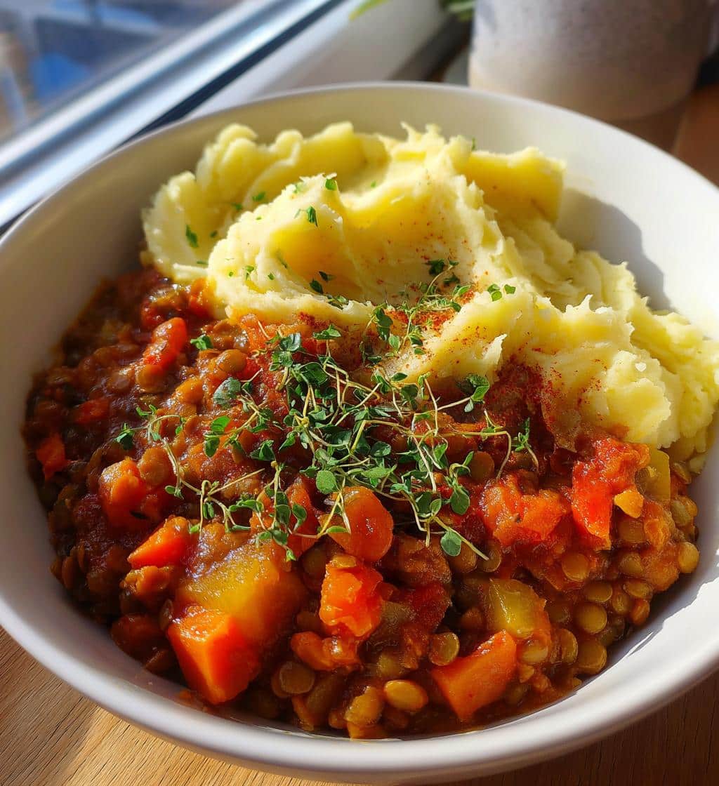 Lentil Stew with Mashed Potatoes - detail 1