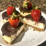 Mini Cheesecakes with Chocolate Covered Strawberries