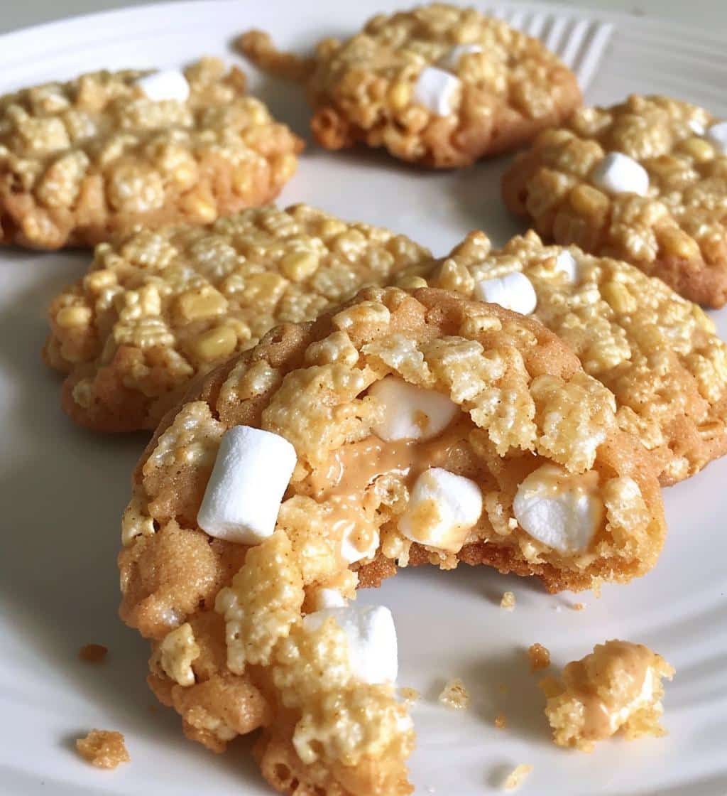 No-Bake Marshmallow Peanut Butter Cornflake Cookies