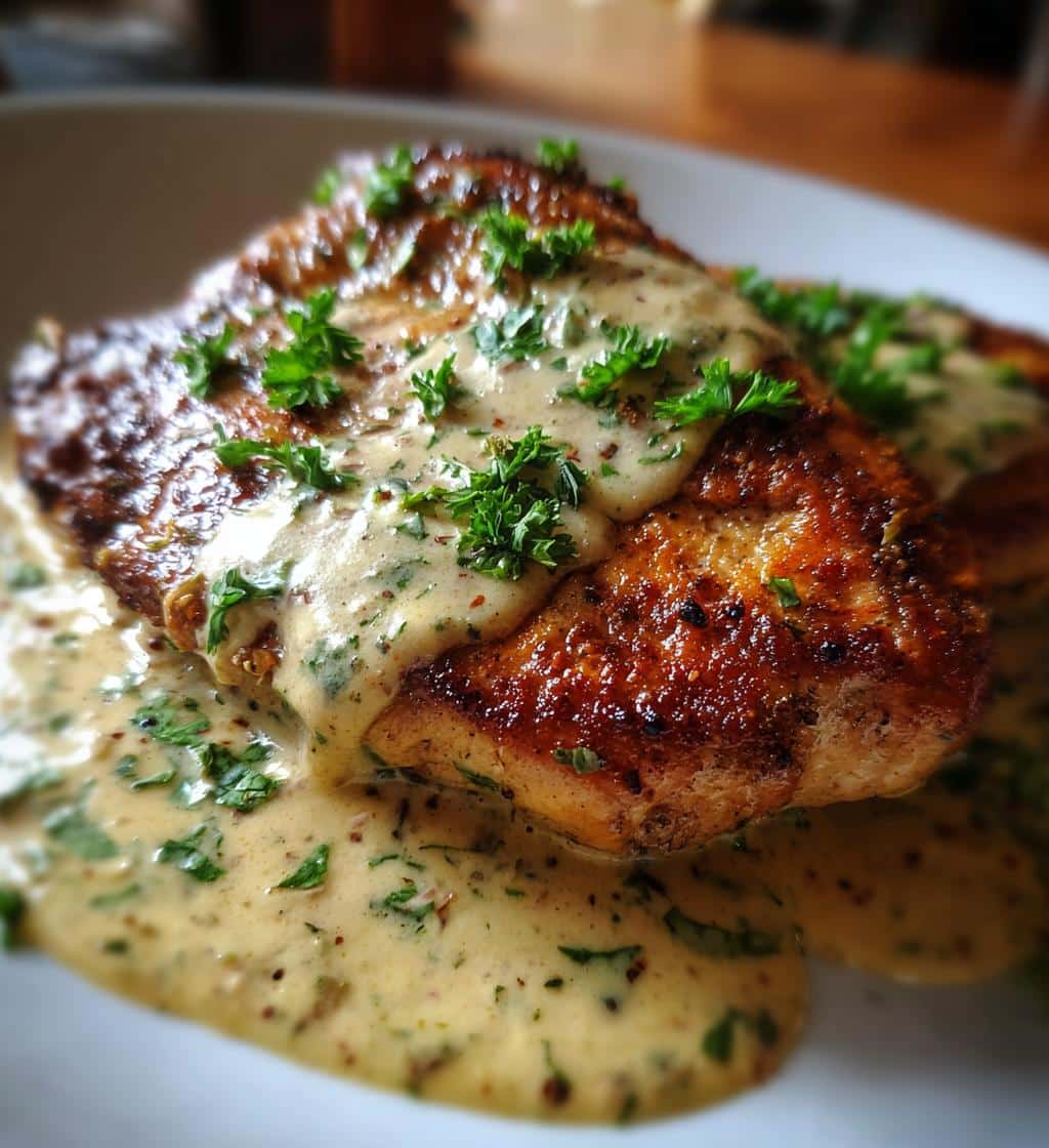 Parmesan Chicken with Garlic Cream Sauce - detail 1
