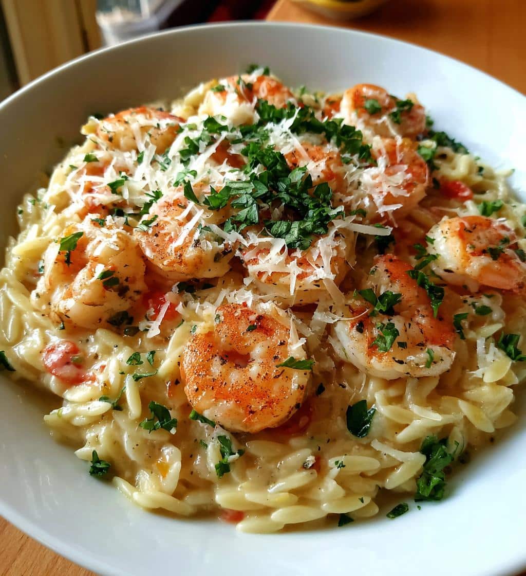 Parmesan Orzo with Shrimp - detail 1