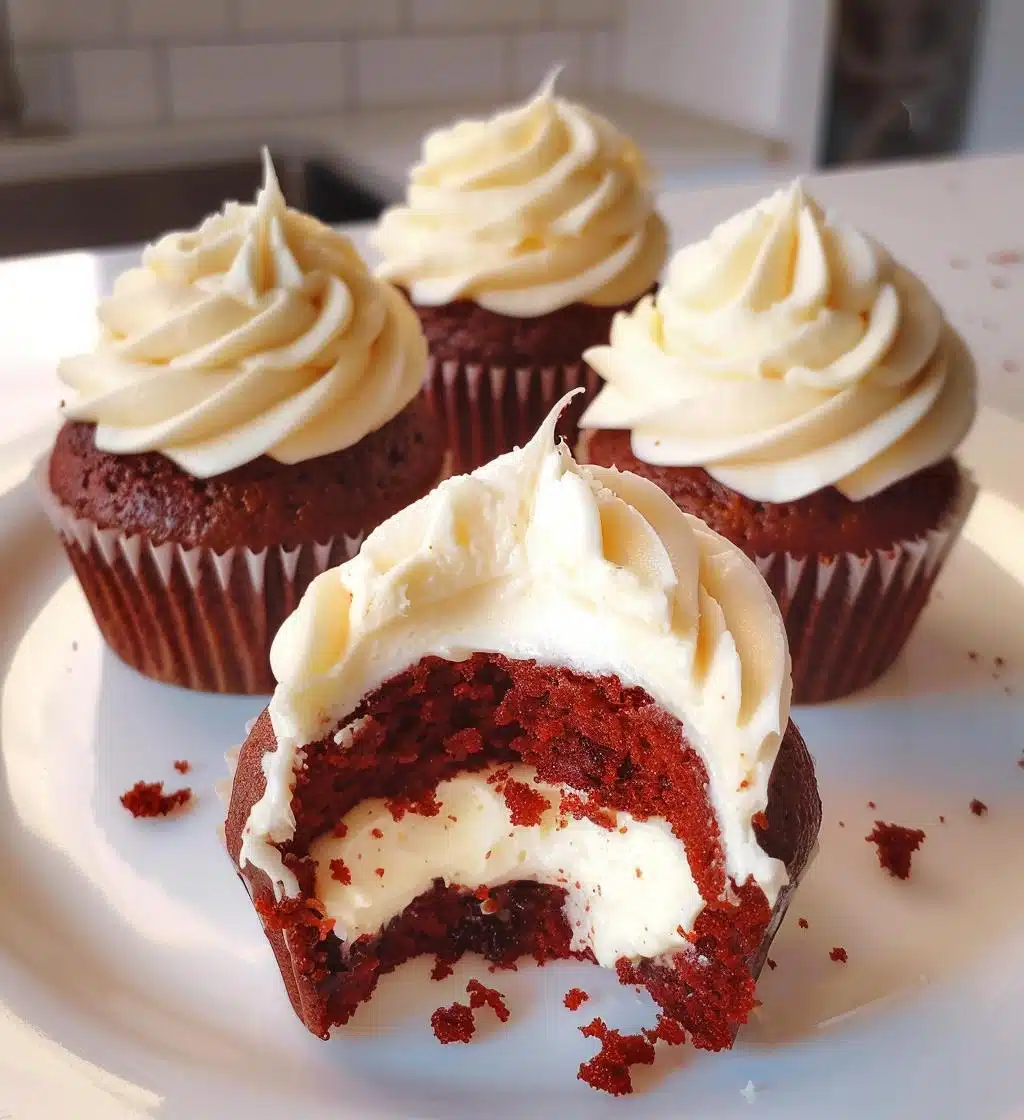 Red Velvet Cheesecake Cupcakes - detail 1