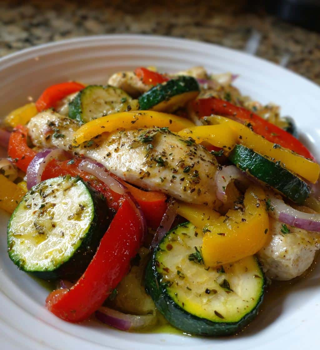 Sheet Pan Mediterranean Chicken Zucchini - detail 1