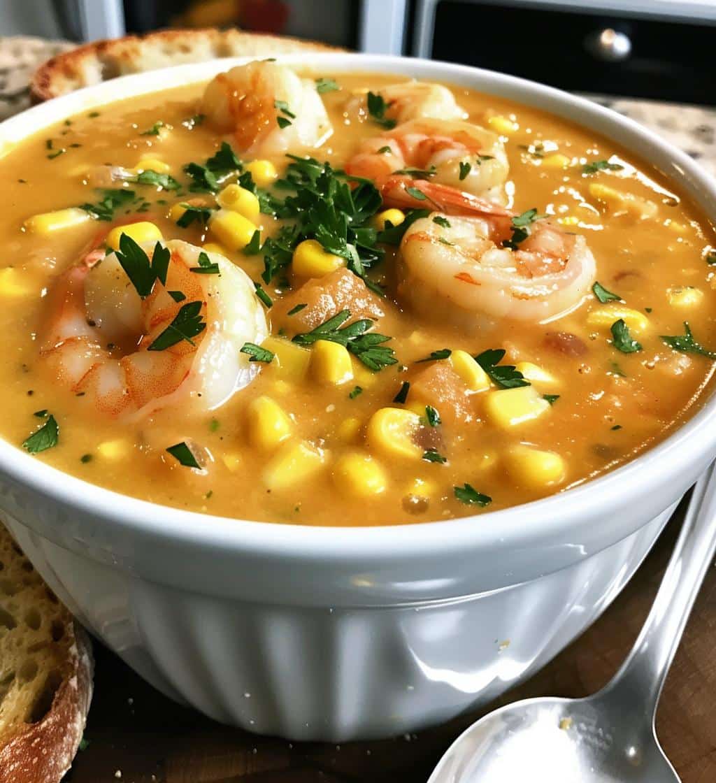 Shrimp and Corn Bisque - detail 1