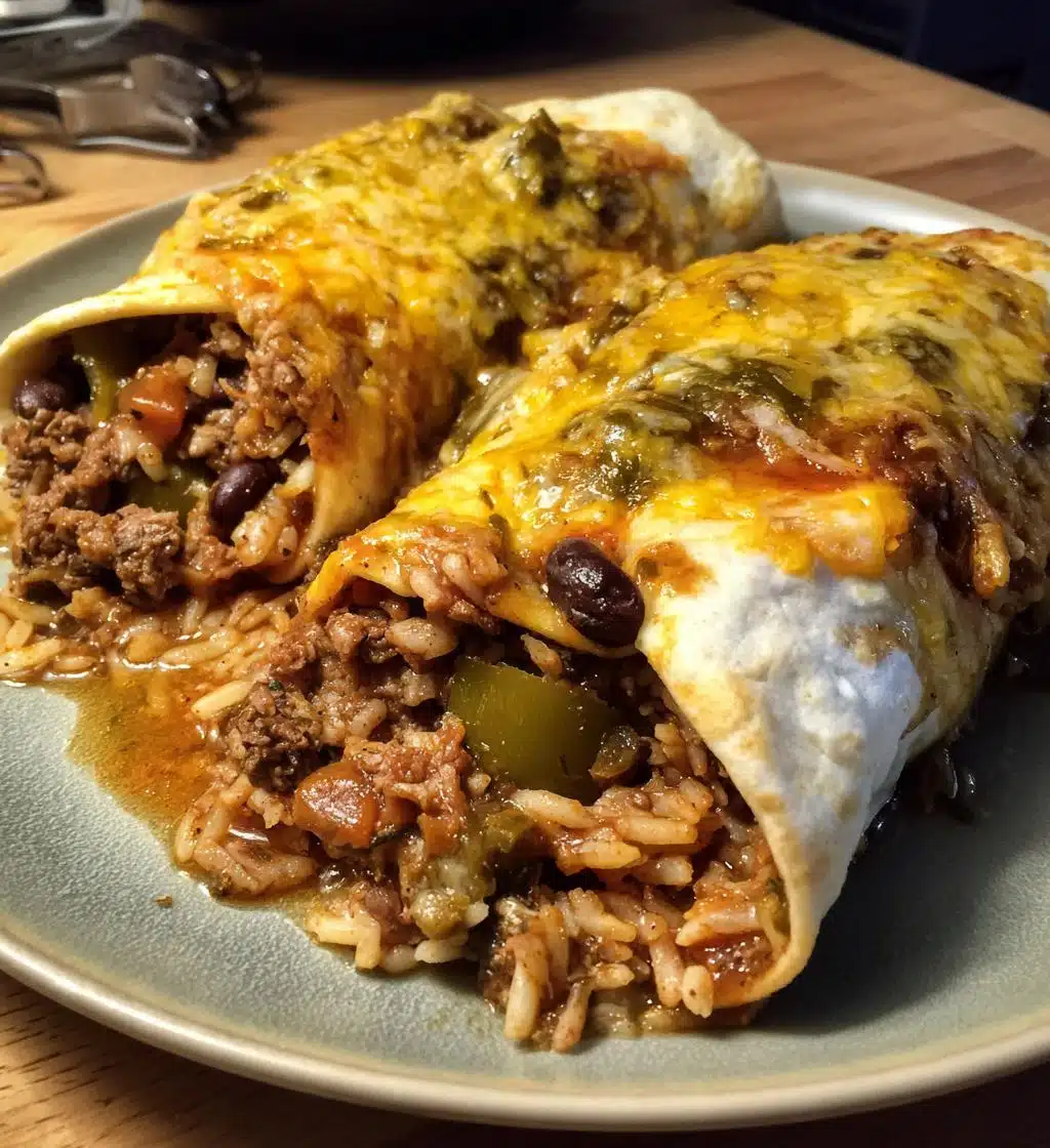 Smothered Green Chili Burritos - detail 1