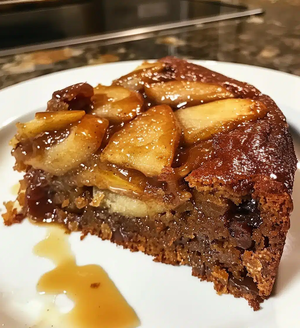 Soft Apple Date Rustic Cake with Toffee Glaze - detail 1