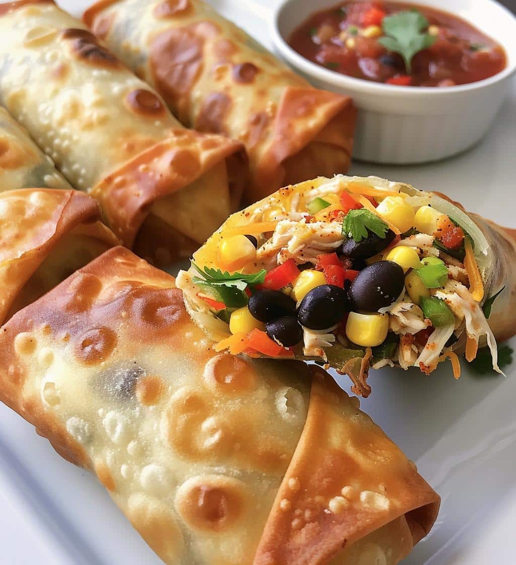 Southwest Chicken Egg Rolls