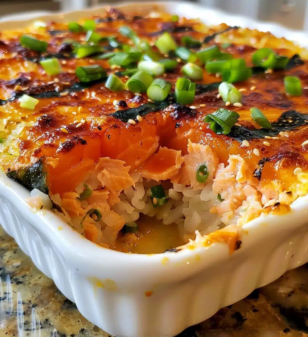 Spicy Salmon Sushi Bake - detail 1
