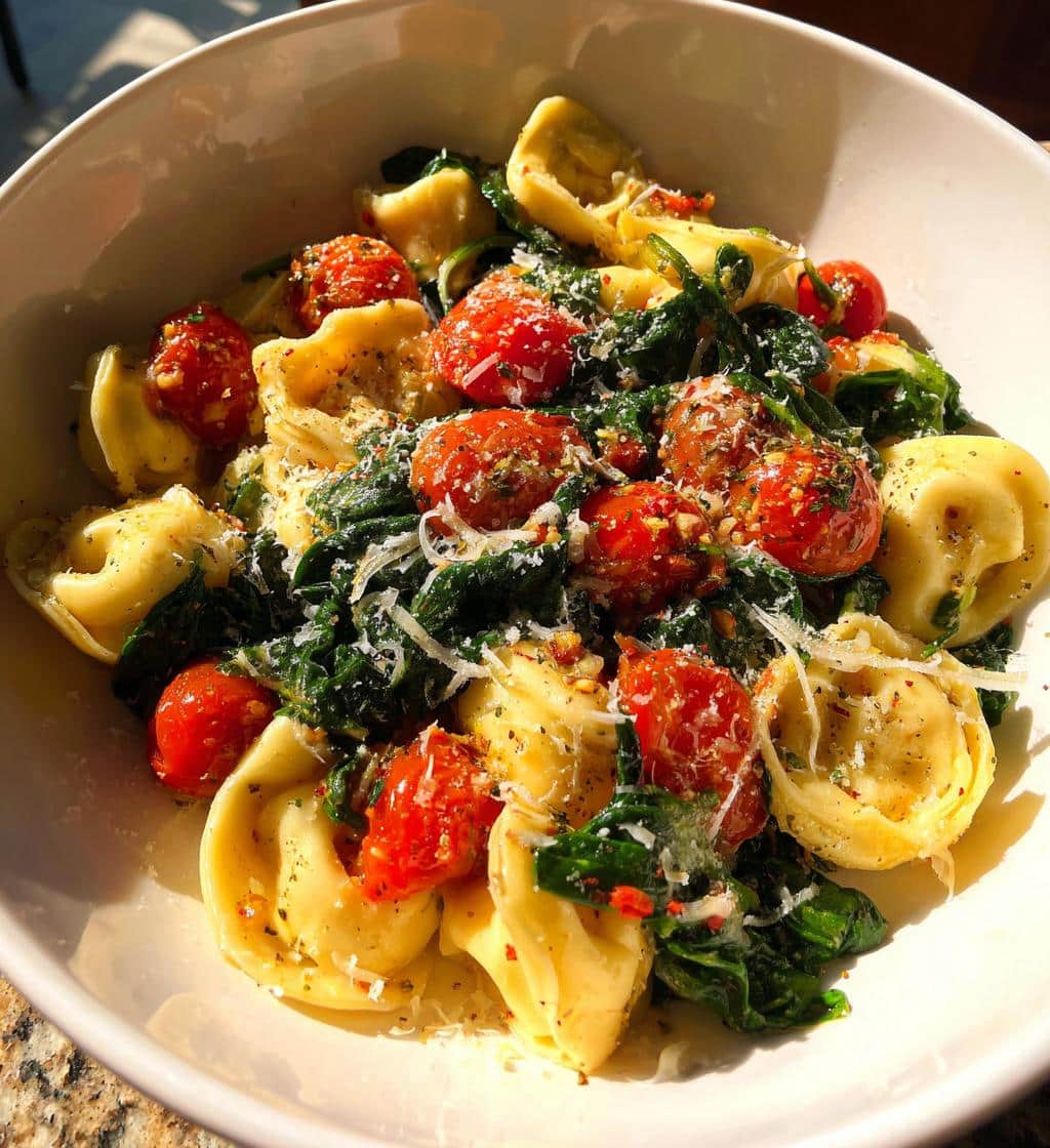 Spinach Tomato Tortellini - detail 1
