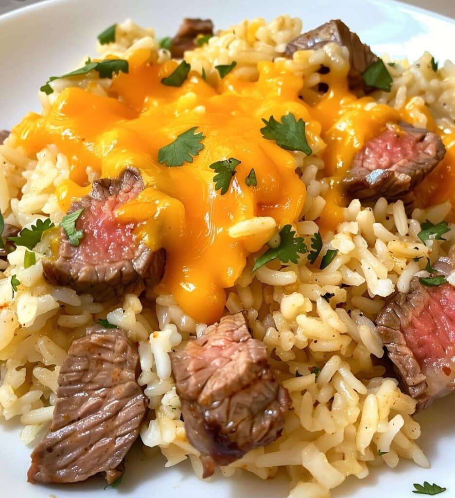 Steak Queso Rice