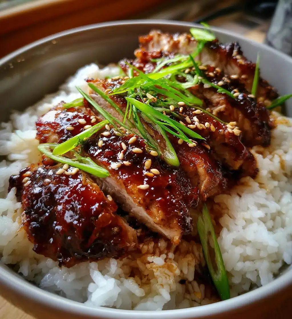 Sticky Chicken Rice Bowls - detail 1