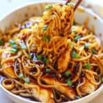 Sticky Garlic Chicken Noodles
