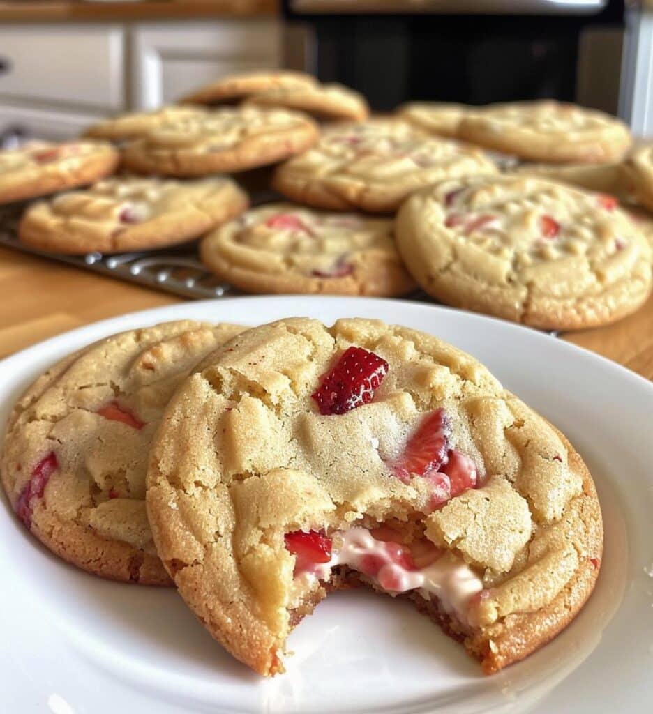 Strawberries and Cream Cookies