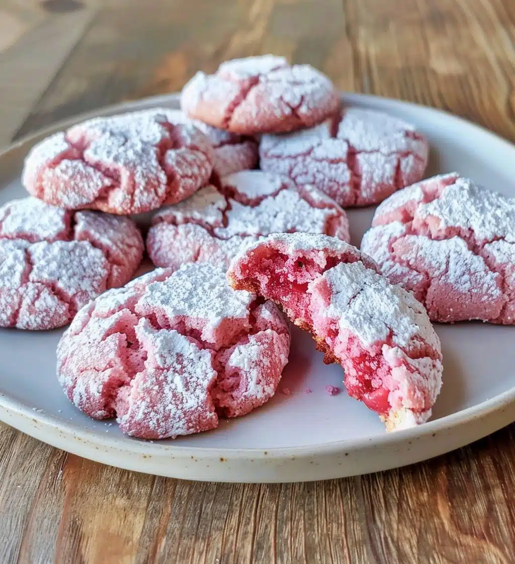 Strawberry Crinkle Cookies - detail 1