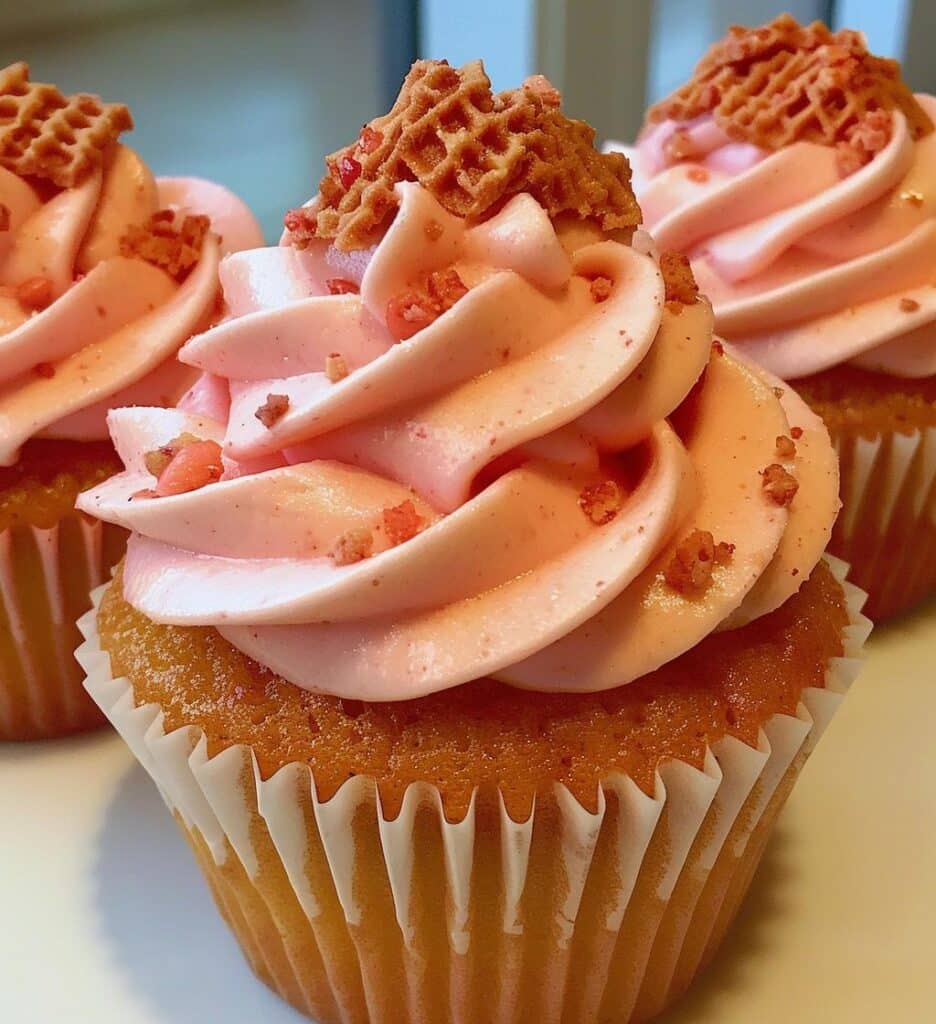 Strawberry Crunch Cupcakes