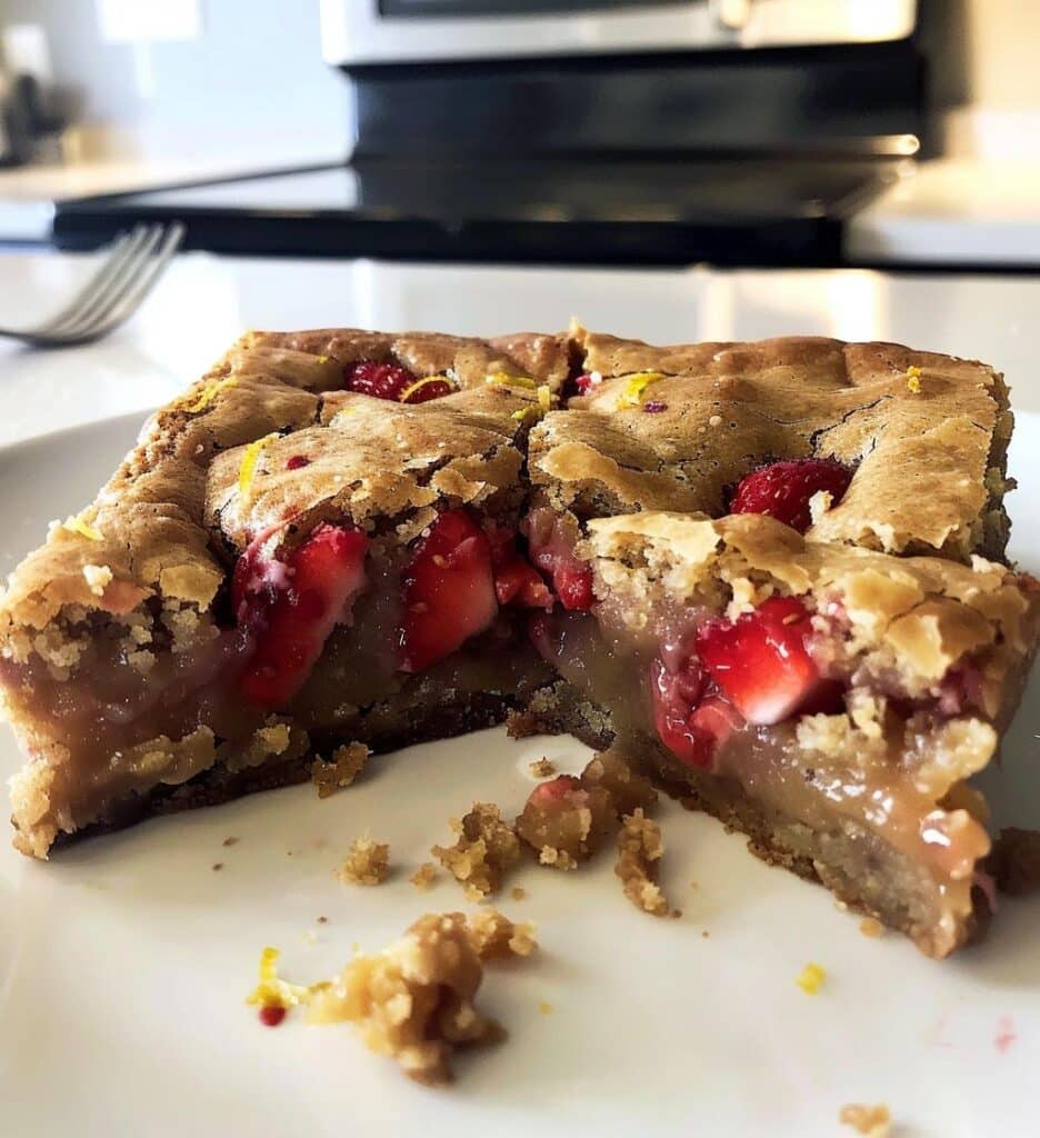 Strawberry Lemon Blondies